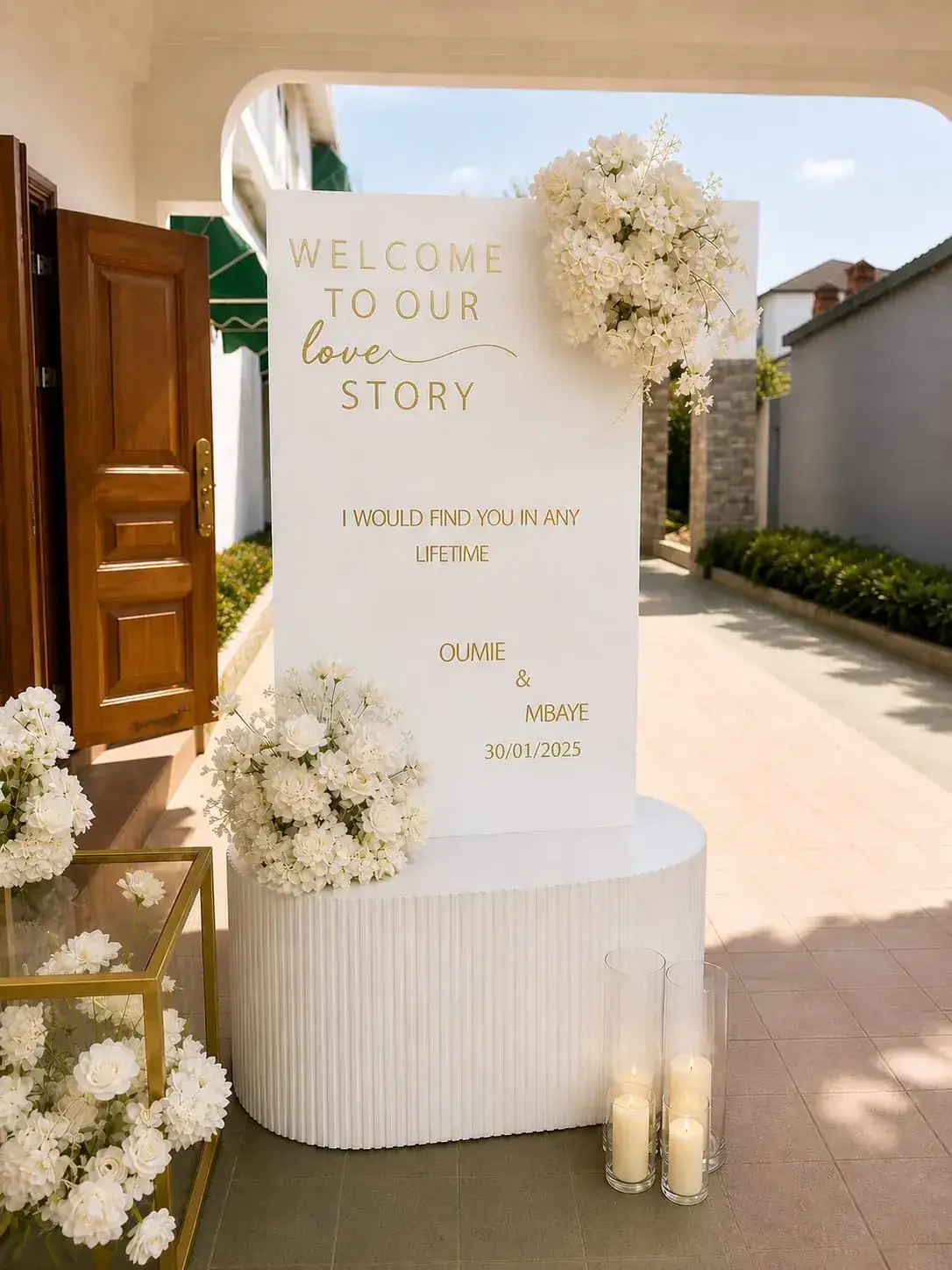 Personalised wedding signage