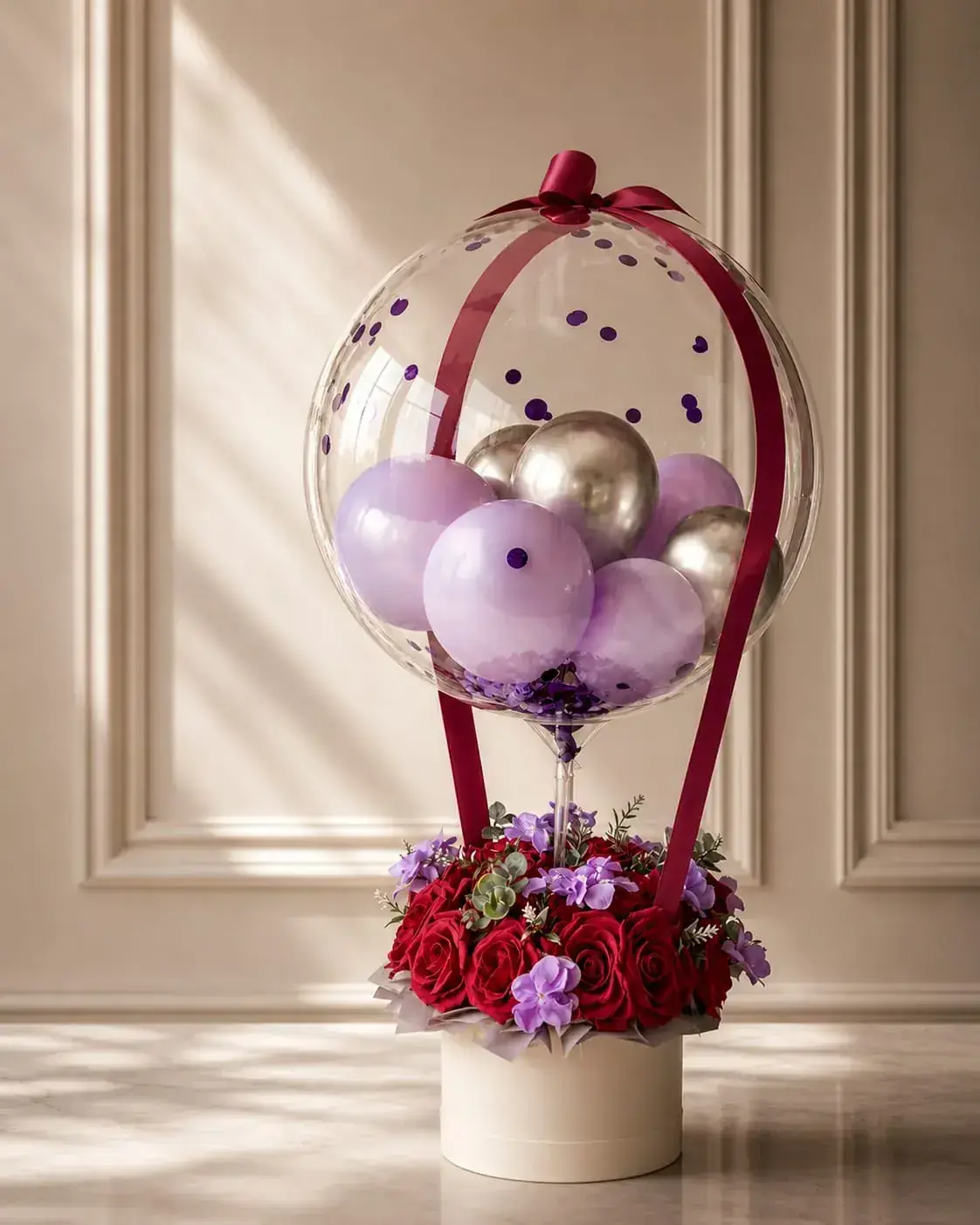 Colourful balloon bouquet
