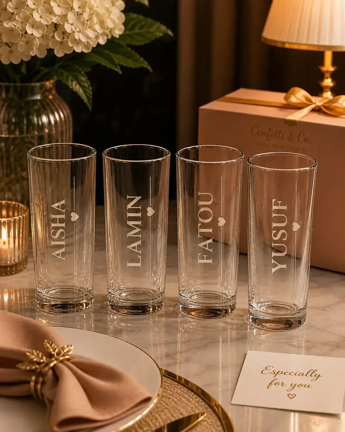 Engraved glasses