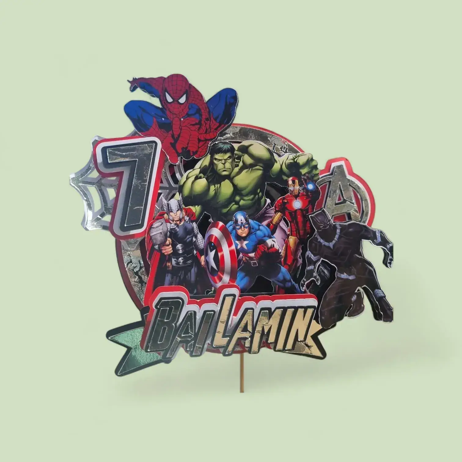 Avengers birthday cake topper