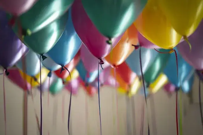 Latex and foil balloon arrangement